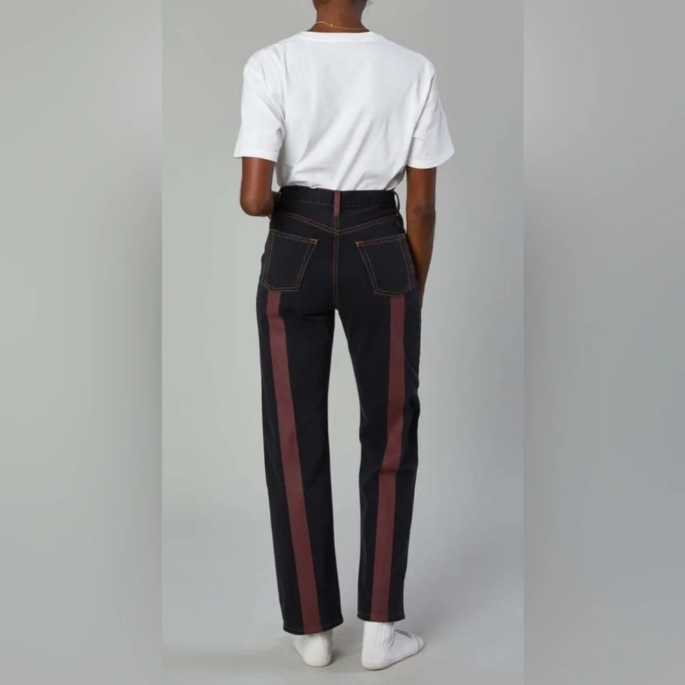 Still Here Childhood Jeans in Burgundy and Washed Black - Picture 2 of 8